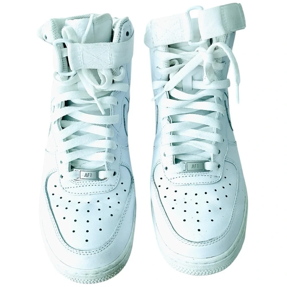 Nike Air Force 1 High White Womens 8.5 Clean Classic Sneakers